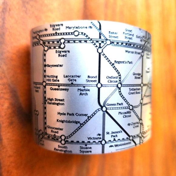 London Tube Metro Cuff Bracelet - By Design Hype Inc. - Picture 1 of 12